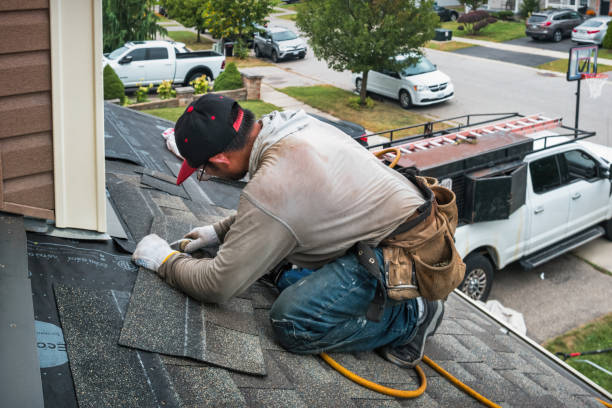 Professional Roof Replacement technician working in Blawenburg, NJ